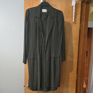 Evan Picone Charcoal Pinstripe Blazer